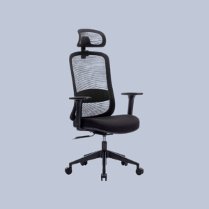 Silla ergonómica Ergostore BKN Negra con respaldo en malla alto y lumbar regulable