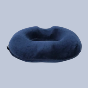 Cojín antiescaras picarón ortopédico de espuma viscoelástica memory foam color azul para alivio de coxis.